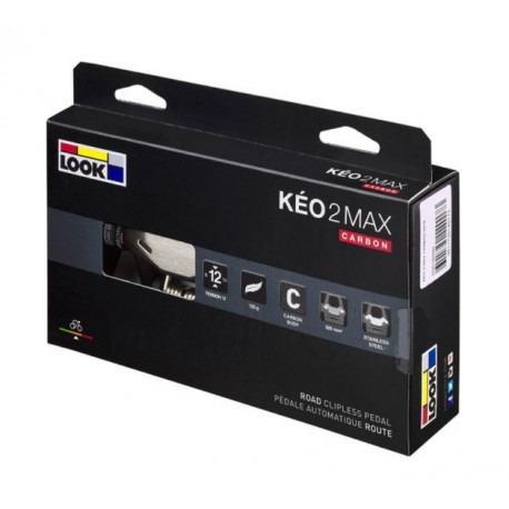 PEDAIS LOOK KEO 2 MAX CARBONO PRETO